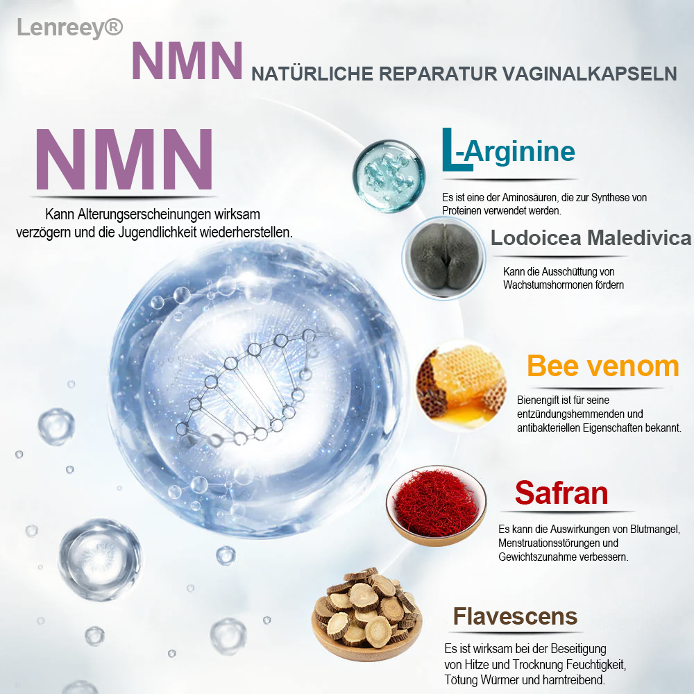 🍃GFOUK® Bee Venom NMN Natural Repair Vaginalkapseln [Bei allen vaginalen und hormonellen Problemen]