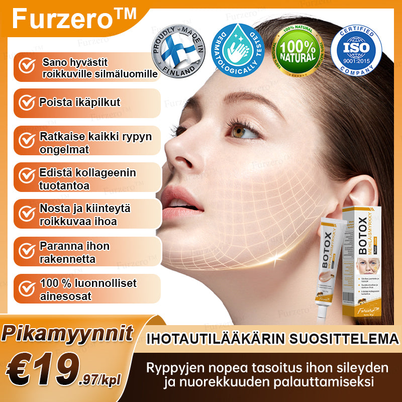 💎🍀Valmistettu ja lähetetty Suomesta ✅Furzero™ Botox-mehiläismyrkky ryppyjä poistava voide