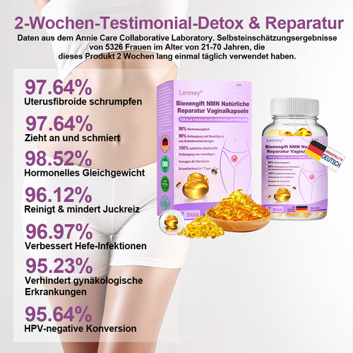 🍃GFOUK® Bee Venom NMN Natural Repair Vaginalkapseln [Bei allen vaginalen und hormonellen Problemen]