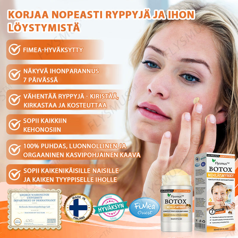 ✅👩‍🔬 Flysmus™ Botox Mehiläismyrkky Kiinteyttävä Seerumipuikko – (Valmistettu ja lähetetty Suomesta) VIIMEINEN PÄIVÄ – 70 % ALENNUS