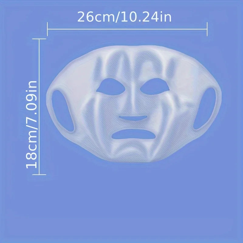 Cubierta de Mascarilla de Silicona | Fijación con Sujeción en las Orejas | Mejora la Absorción de la Esencia e Hidratación | Herramienta Reutilizable para el Cuidado Facial