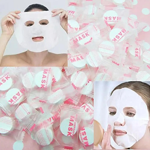 Nuevas Toallitas Faciales Comprimidas Desechables | 30/50 Piezas | Mascarillas Portátiles de Algodón Tipo Moneda | Toalla Facial de Tela No Tejida para Cuidado de la Piel