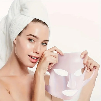 Cubierta de Mascarilla de Silicona | Fijación con Sujeción en las Orejas | Mejora la Absorción de la Esencia e Hidratación | Herramienta Reutilizable para el Cuidado Facial