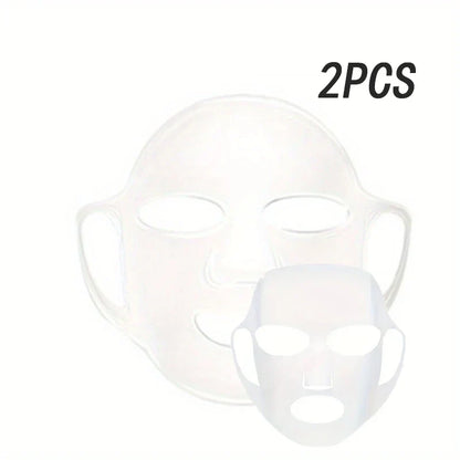 Cubierta de Mascarilla de Silicona | Fijación con Sujeción en las Orejas | Mejora la Absorción de la Esencia e Hidratación | Herramienta Reutilizable para el Cuidado Facial