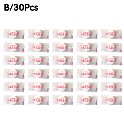 Nuevas Toallitas Faciales Comprimidas Desechables | 30/50 Piezas | Mascarillas Portátiles de Algodón Tipo Moneda | Toalla Facial de Tela No Tejida para Cuidado de la Piel